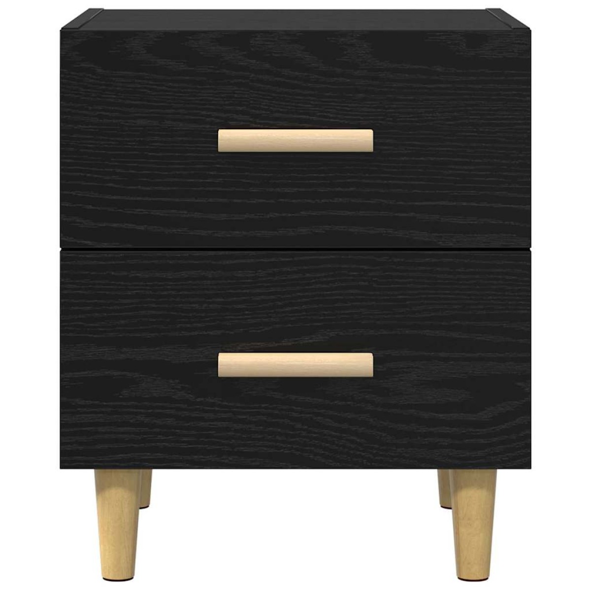 vidaXL Ντουλάπι κρεβατιού 2 τμχ. Μαύρη Οξυά 40 x 35 x 47.5cm