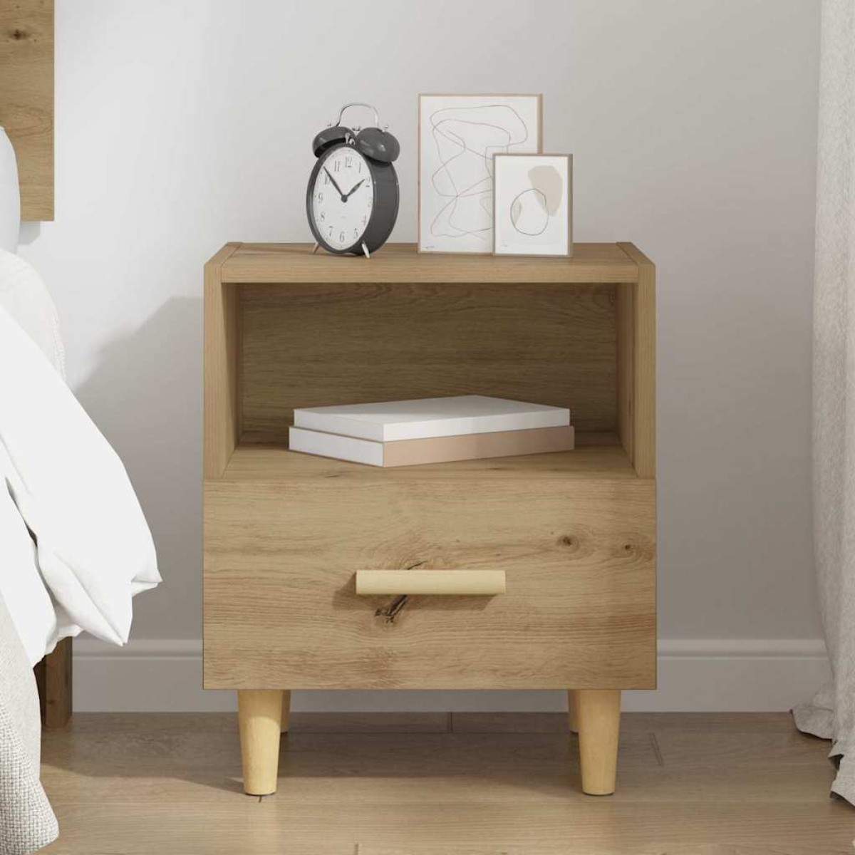vidaXL Κομοδίνο Artisan Oak 40 x 35 x 47 εκ. Επεξεργασμένο Ξύλο