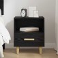 vidaXL Κομοδίνο Μαύρη Οξυά 40 x 35 x 47 εκ. Επεξεργασμένο Ξύλο