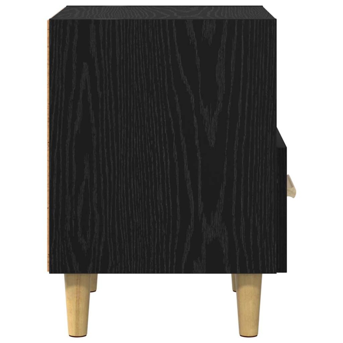 vidaXL Κομοδίνο Μαύρη Οξυά 40 x 35 x 47 εκ. Επεξεργασμένο Ξύλο