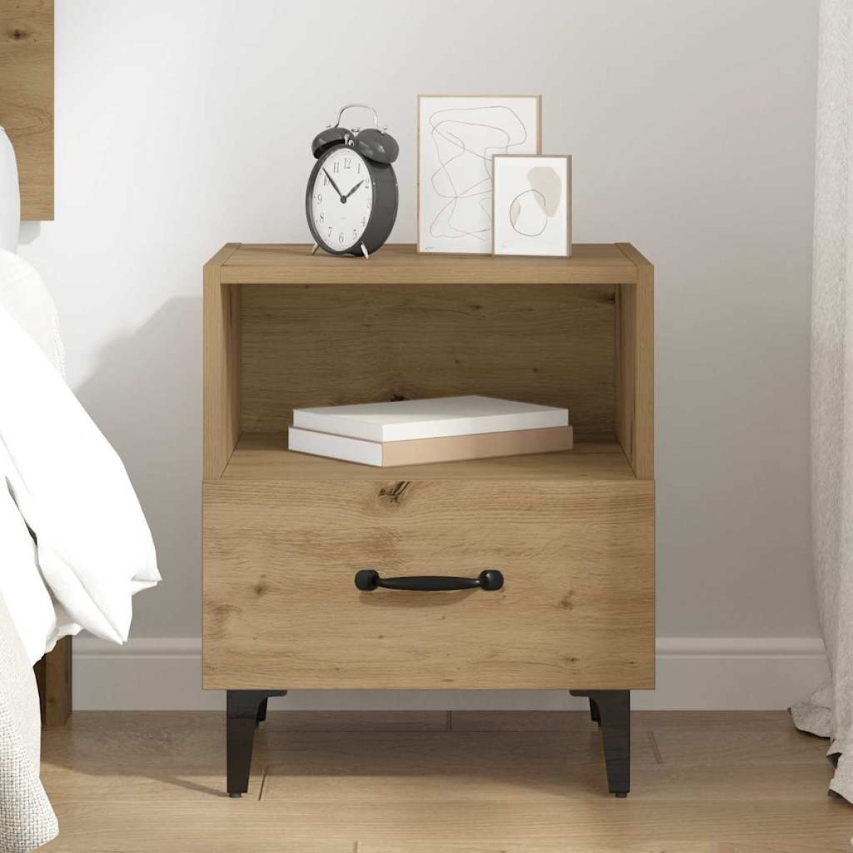 vidaXL Κομοδίνο Artisan Oak 40 x 35 x 47,5 εκ Επεξεργασμένο Ξύλο