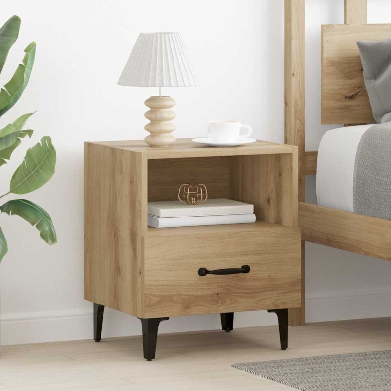 vidaXL Κομοδίνο Artisan Oak 40 x 35 x 47,5 εκ Επεξεργασμένο Ξύλο