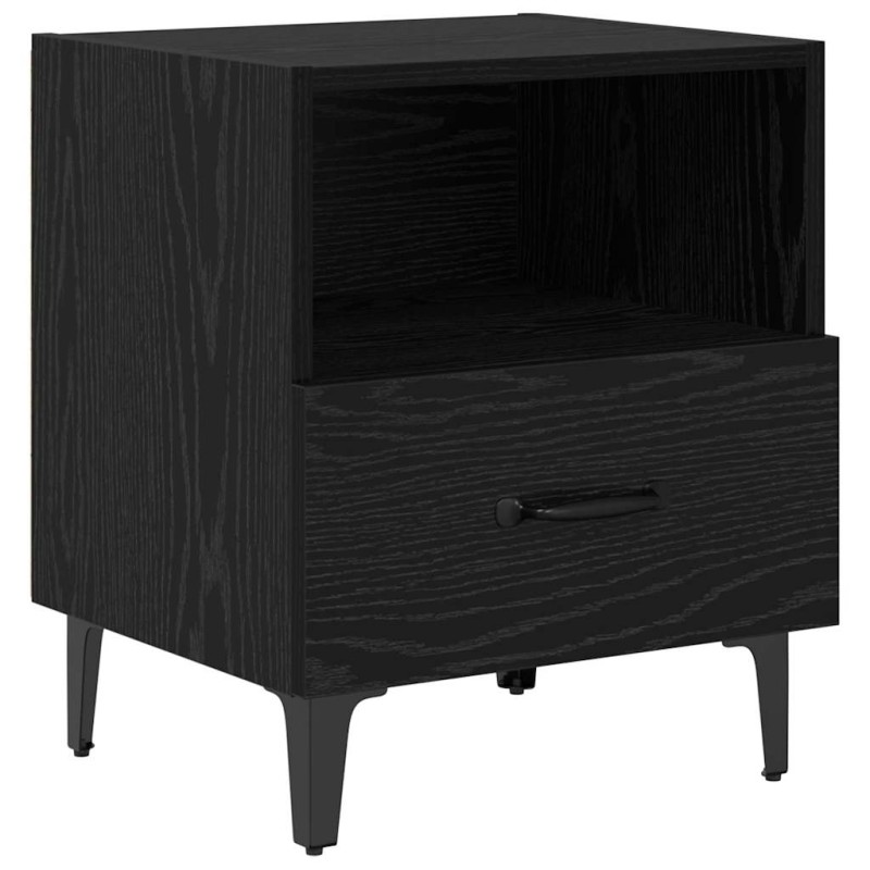 vidaXL Κομοδίνο Μαύρη Οξυά 40 x 35 x 47,5 εκ Επεξεργασμένο Ξύλο