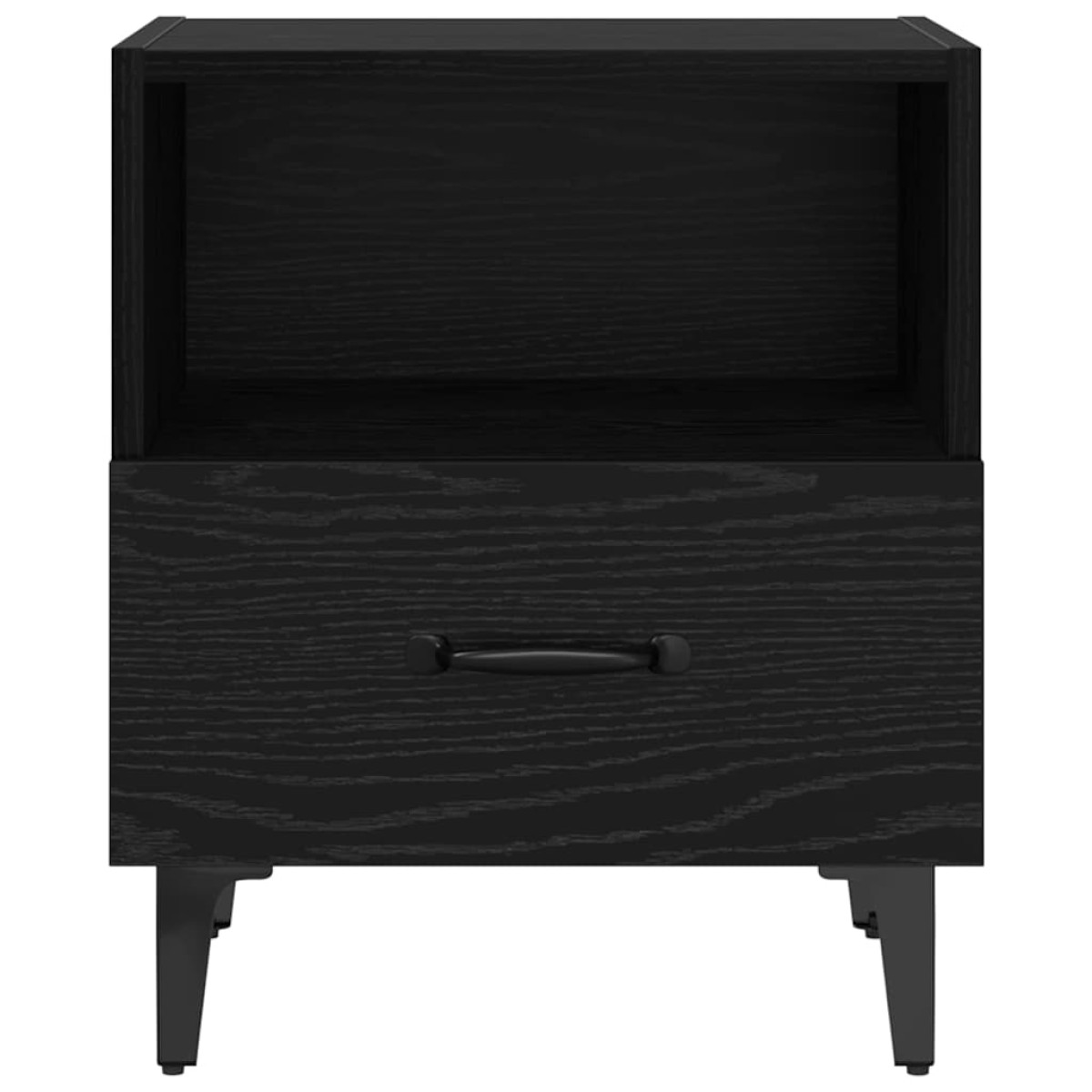 vidaXL Κομοδίνο Μαύρη Οξυά 40 x 35 x 47,5 εκ Επεξεργασμένο Ξύλο