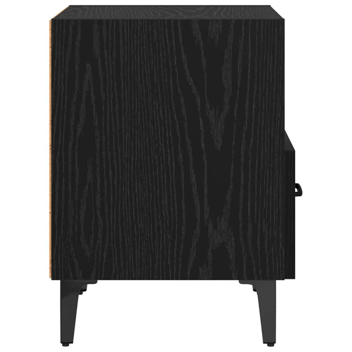 vidaXL Κομοδίνο Μαύρη Οξυά 40 x 35 x 47,5 εκ Επεξεργασμένο Ξύλο