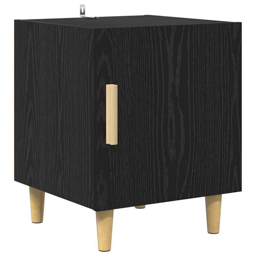 vidaXL Κομοδίνο Μαύρη Οξυά 40 x 40 x 50 cm Επεξεργασμένο Ξύλο