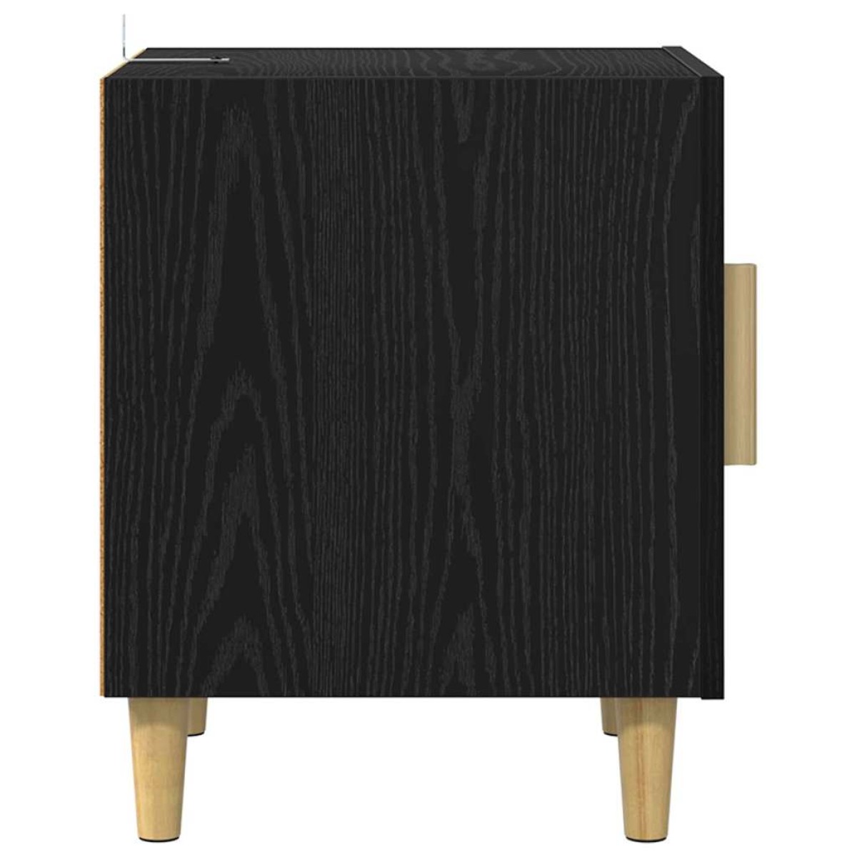 vidaXL Κομοδίνο Μαύρη Οξυά 40 x 40 x 50 cm Επεξεργασμένο Ξύλο