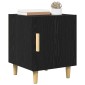 vidaXL Κομοδίνο 2 τεμ. Μαύρη Οξυά 40 x 40 x 50 cm Επεξεργασμένο Ξύλο
