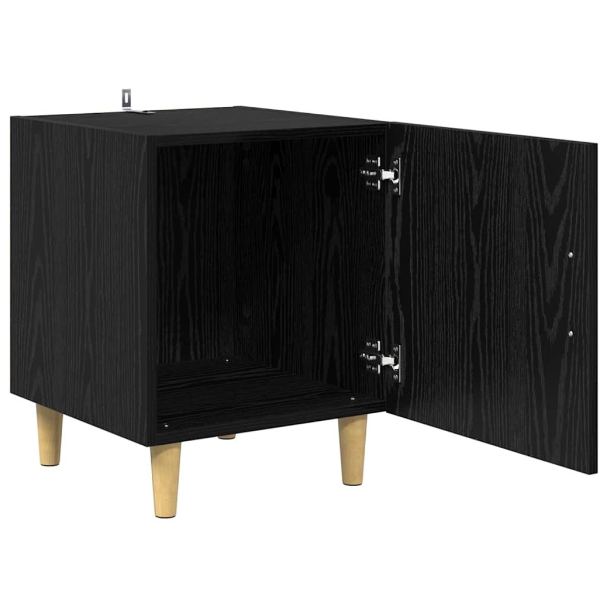vidaXL Κομοδίνο 2 τεμ. Μαύρη Οξυά 40 x 40 x 50 cm Επεξεργασμένο Ξύλο