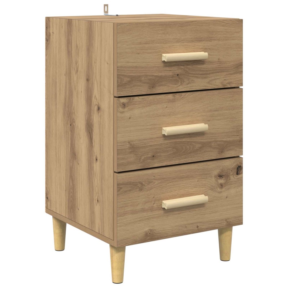 vidaXL Κομοδίνο Artisan Oak 40 x 40 x 66 εκ. Επεξεργασμένο Ξύλο