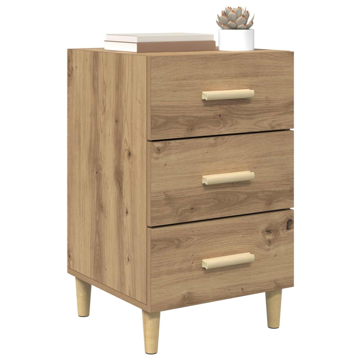 vidaXL Κομοδίνο Artisan Oak 40 x 40 x 66 εκ. Επεξεργασμένο Ξύλο