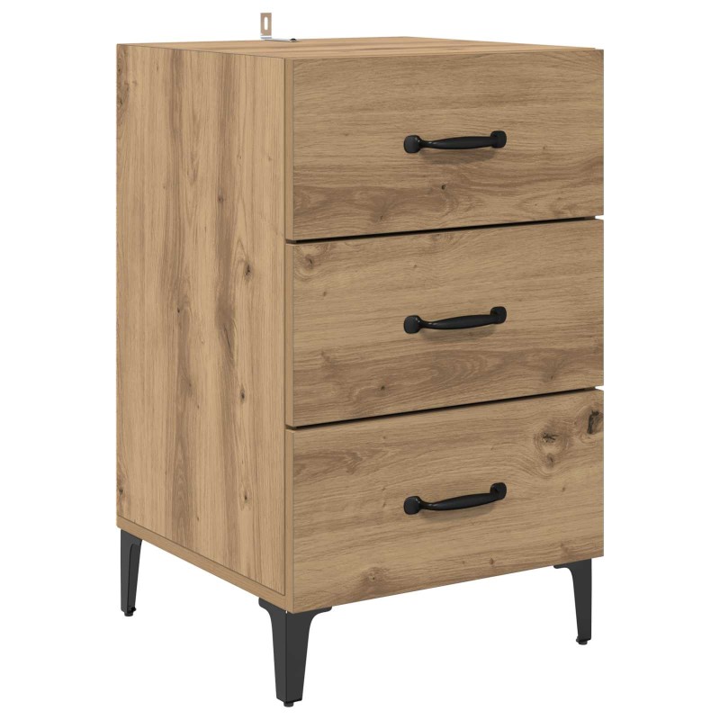 vidaXL Κομοδίνο Artisan Oak 40 x 40.5 x 66 εκ Επεξεργασμένο Ξύλο