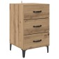 vidaXL Κομοδίνο Artisan Oak 40 x 40.5 x 66 εκ Επεξεργασμένο Ξύλο