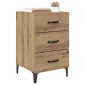 vidaXL Κομοδίνο Artisan Oak 40 x 40.5 x 66 εκ Επεξεργασμένο Ξύλο