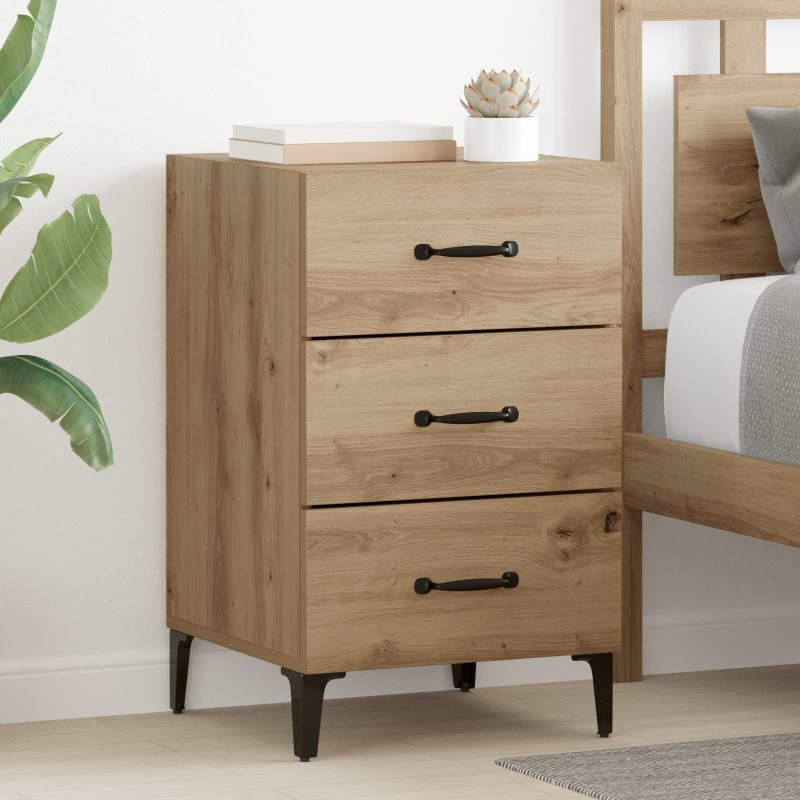 vidaXL Κομοδίνο Artisan Oak 40 x 40.5 x 66 εκ Επεξεργασμένο Ξύλο