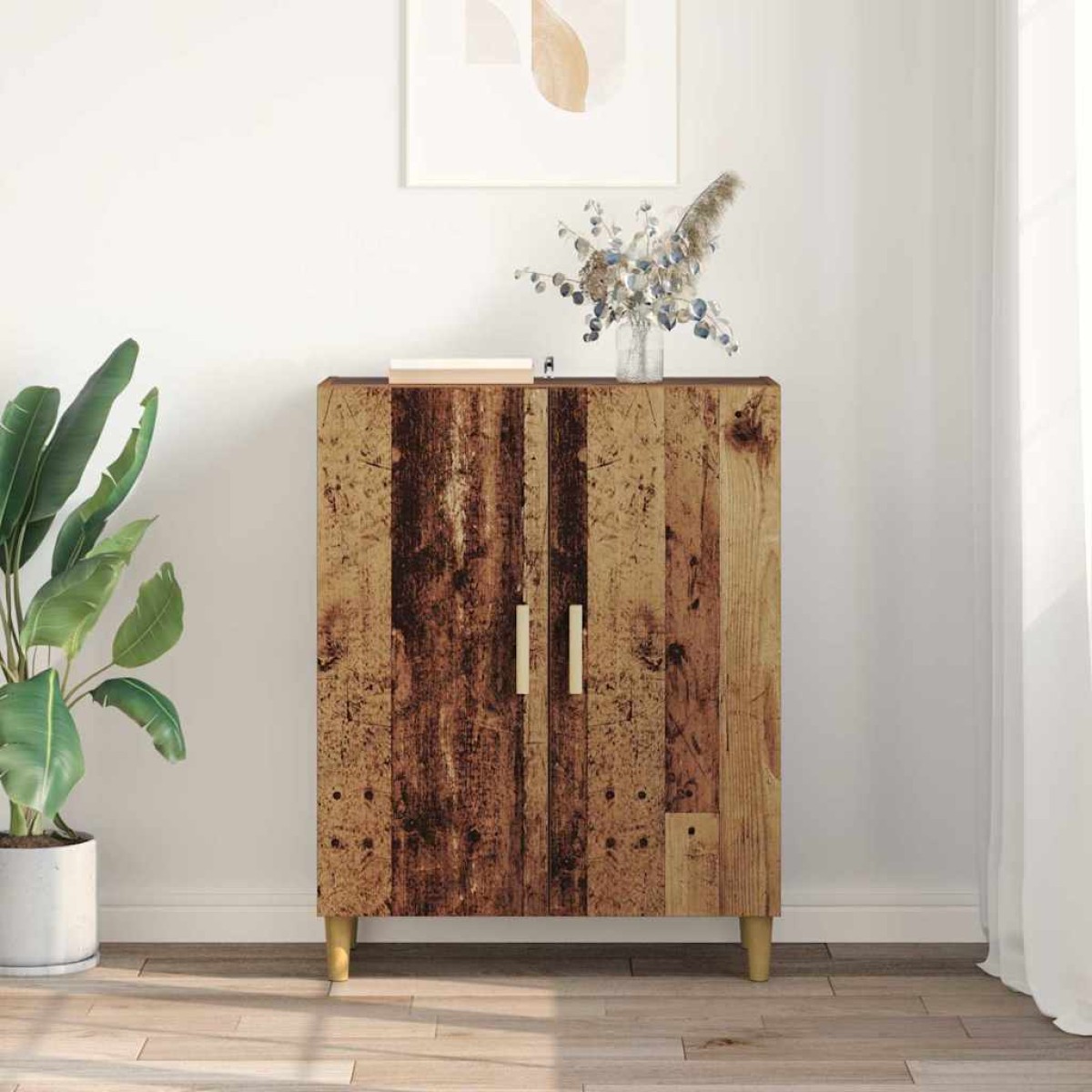 vidaXL Πλαϊνό γραφείο Παλιό Ξύλο 70 x 34 x 90 εκ. Επεξεργασμένο Ξύλο