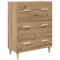 vidaXL Πλαϊνό γραφείο Artisan Oak 69,5 x 34 x 90 εκ.