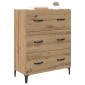 vidaXL Πλαϊνό γραφείο Artisan Oak 69,5 x 34 x 90 εκ.