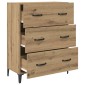 vidaXL Πλαϊνό γραφείο Artisan Oak 69,5 x 34 x 90 εκ.