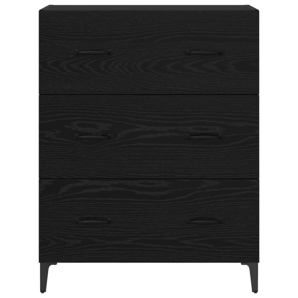 vidaXL Πλαϊνό γραφείο με συρτάρι Μαύρη Οξυά 69,5 x 34 x 90 εκ.