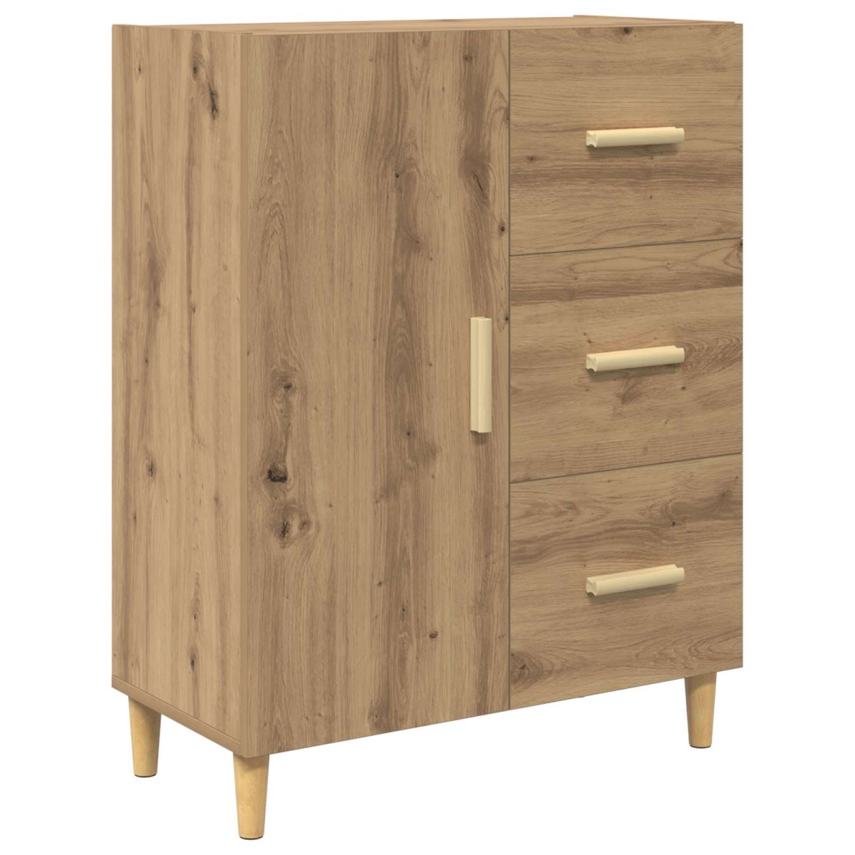 vidaXL Πλαϊνό γραφείο Artisan Oak 34 x 69.5 x 90 εκ Επεξεργασμένο Ξύλο