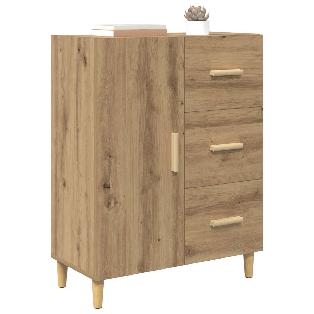 vidaXL Πλαϊνό γραφείο Artisan Oak 34 x 69.5 x 90 εκ Επεξεργασμένο Ξύλο