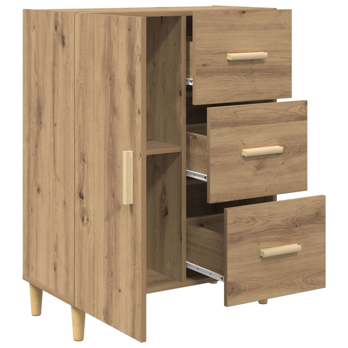vidaXL Πλαϊνό γραφείο Artisan Oak 34 x 69.5 x 90 εκ Επεξεργασμένο Ξύλο