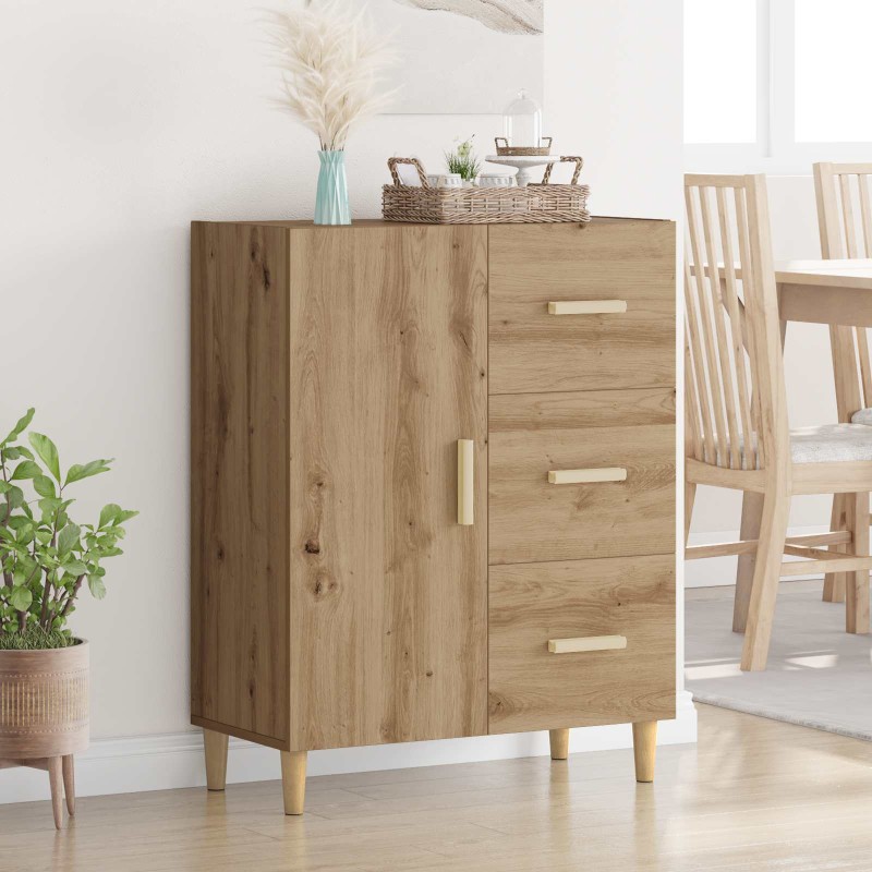 vidaXL Πλαϊνό γραφείο Artisan Oak 34 x 69.5 x 90 εκ Επεξεργασμένο Ξύλο