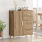 vidaXL Πλαϊνό γραφείο Artisan Oak 34 x 69.5 x 90 εκ Επεξεργασμένο Ξύλο