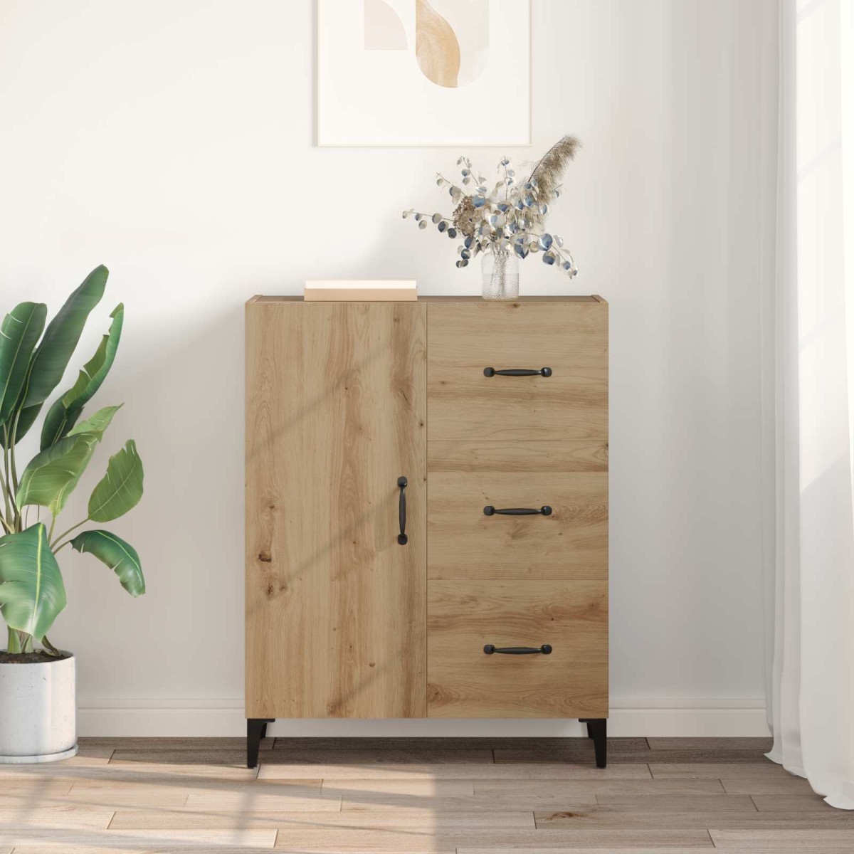 vidaXL Πλαϊνό γραφείο Artisan Oak 69,5 x 34 x 90 εκ.