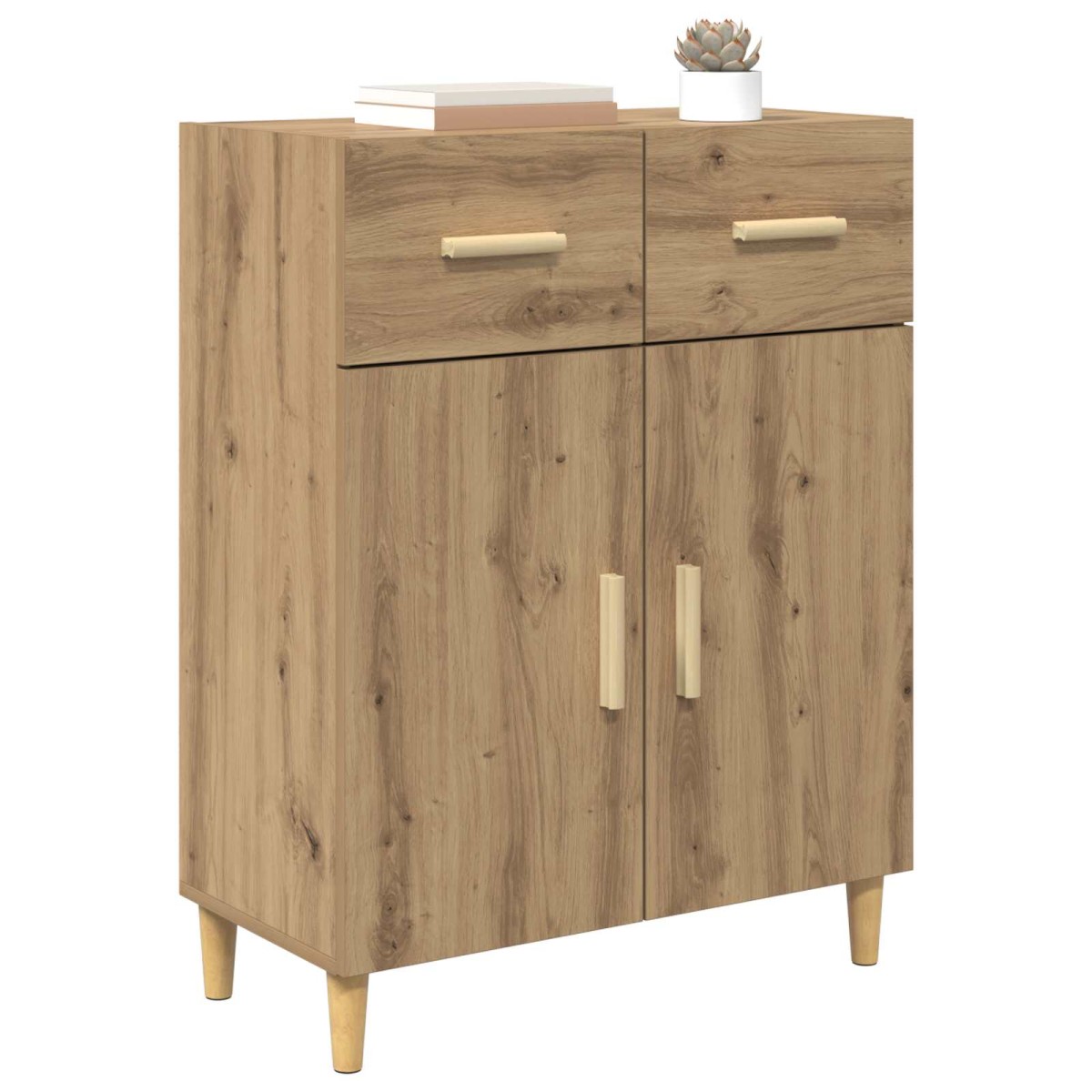 vidaXL Πλαϊνό γραφείο artisan δρυς 34 x 69.5 x 89 εκ