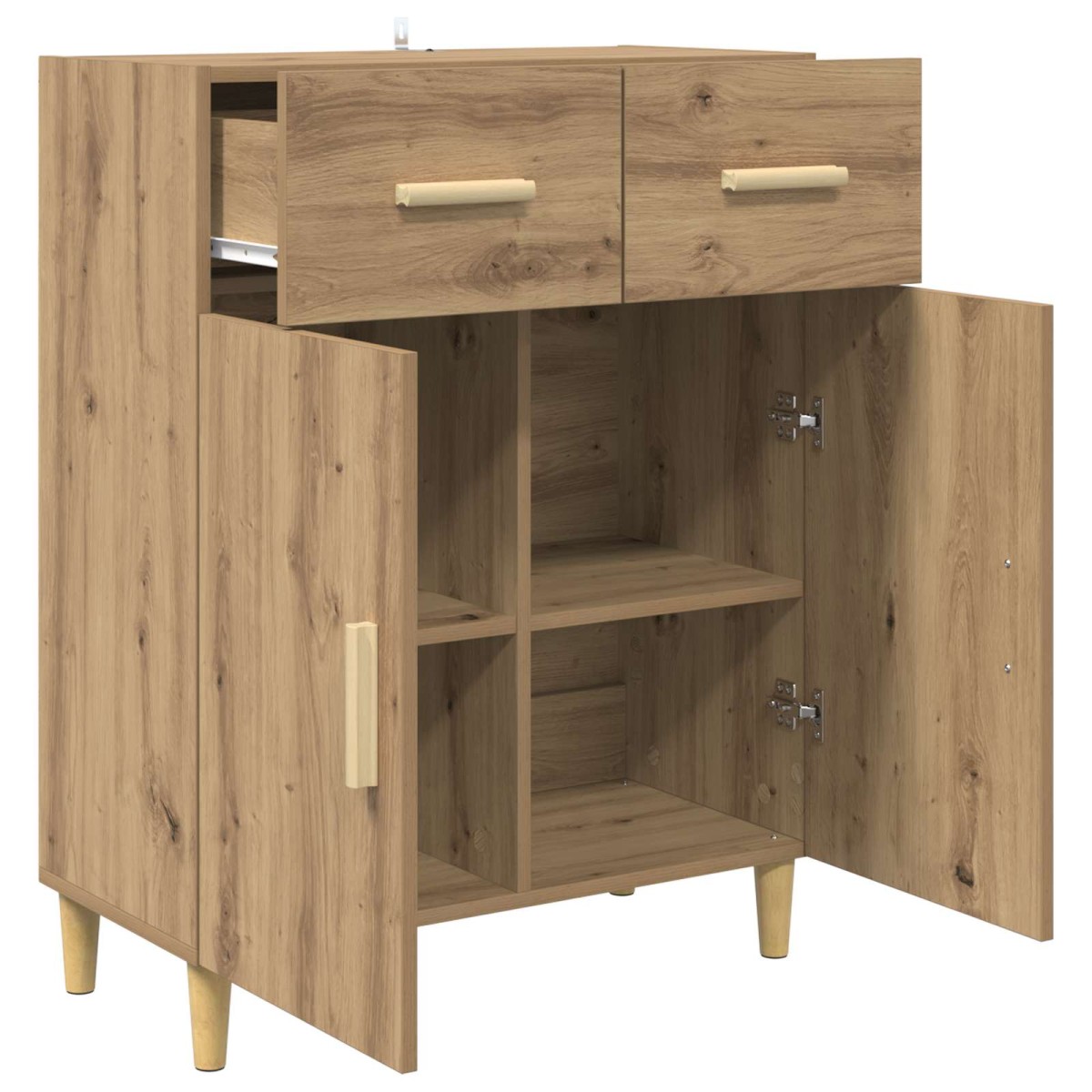 vidaXL Πλαϊνό γραφείο artisan δρυς 34 x 69.5 x 89 εκ