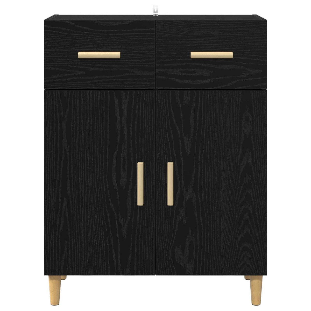 vidaXL Πλαϊνό γραφείο Μαύρη δρυς 34 x 69.5 x 89 εκ Επεξεργασμένο Ξύλο