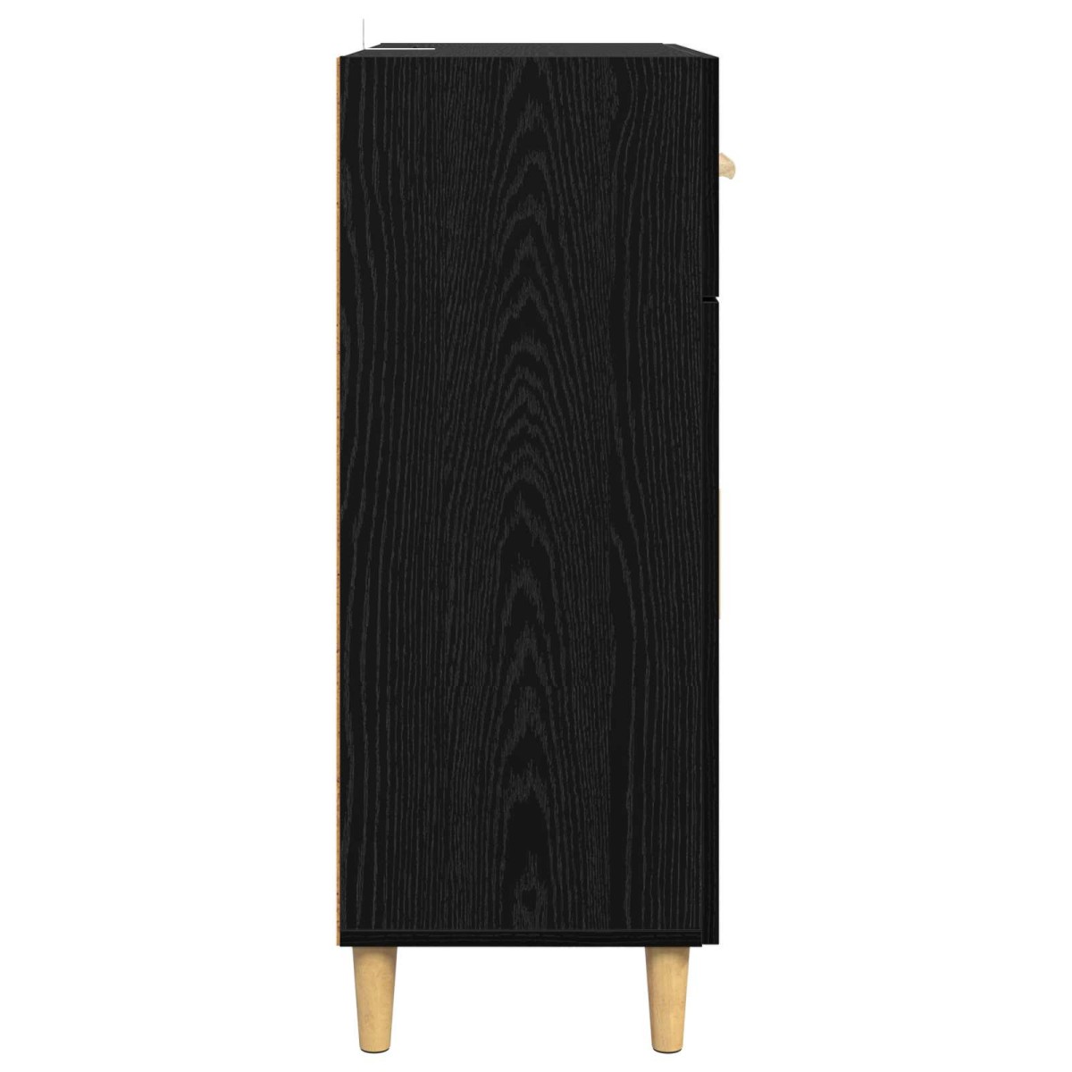 vidaXL Πλαϊνό γραφείο Μαύρη δρυς 34 x 69.5 x 89 εκ Επεξεργασμένο Ξύλο