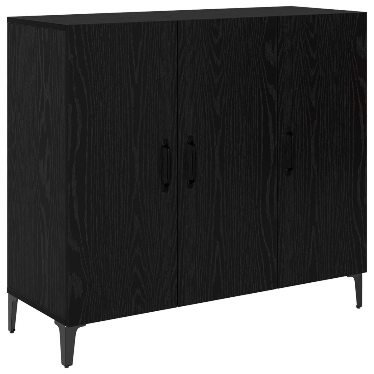 vidaXL Πλαϊνό γραφείο Μαύρη δρυς 34 x 90 x 80 εκ Επεξεργασμένο Ξύλο