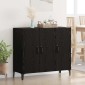 vidaXL Πλαϊνό γραφείο Μαύρη δρυς 34 x 90 x 80 εκ Επεξεργασμένο Ξύλο