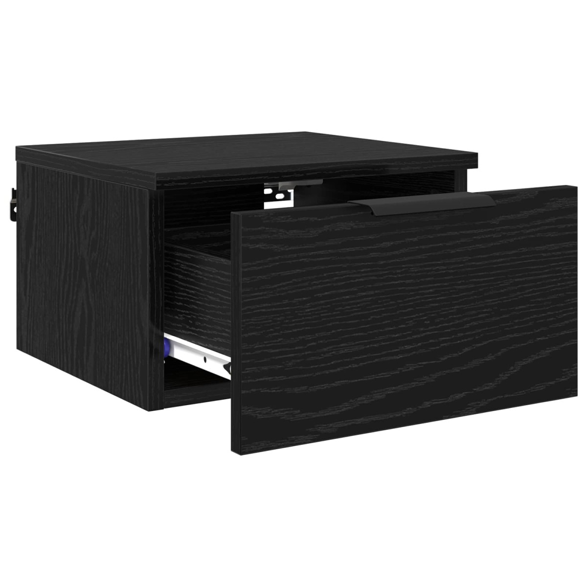 vidaXL Κομοδίνο Μαύρη Οξυά 34 x 30 x 20 εκ Επεξεργασμένο Ξύλο