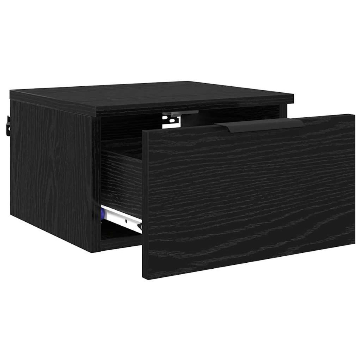 vidaXL Κομοδίνο 2 τμχ. Μαύρη Οξυά 34 x 30 x 20 εκ Επεξεργασμένο Ξύλο