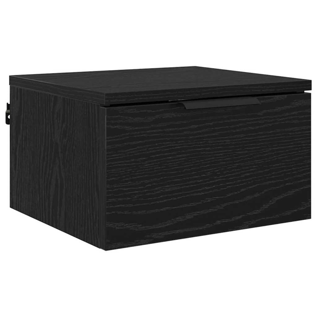 vidaXL Κομοδίνο 2 τμχ. Μαύρη Οξυά 34 x 30 x 20 εκ Επεξεργασμένο Ξύλο
