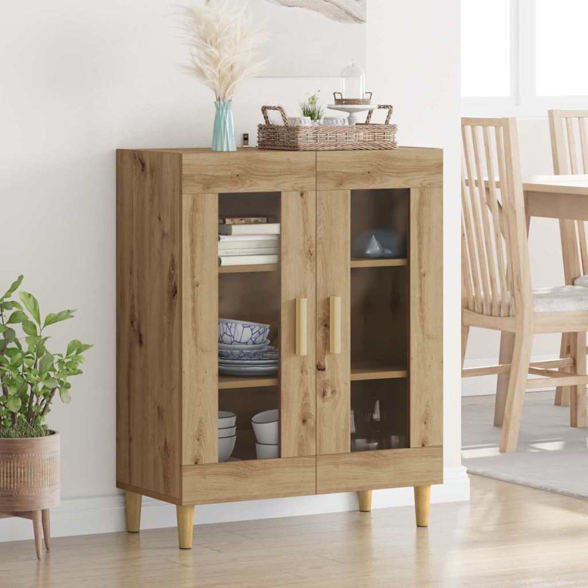 vidaXL Πλαϊνό γραφείο Artisan Oak 69,5 x 34 x 90 εκ.