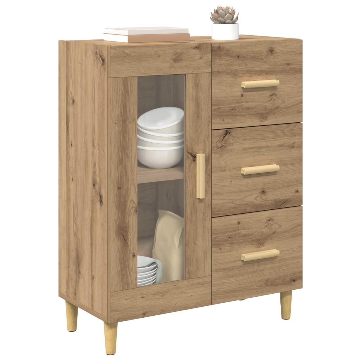 vidaXL Πλαϊνό γραφείο Artisan Oak 69,5 x 34 x 90 εκ.