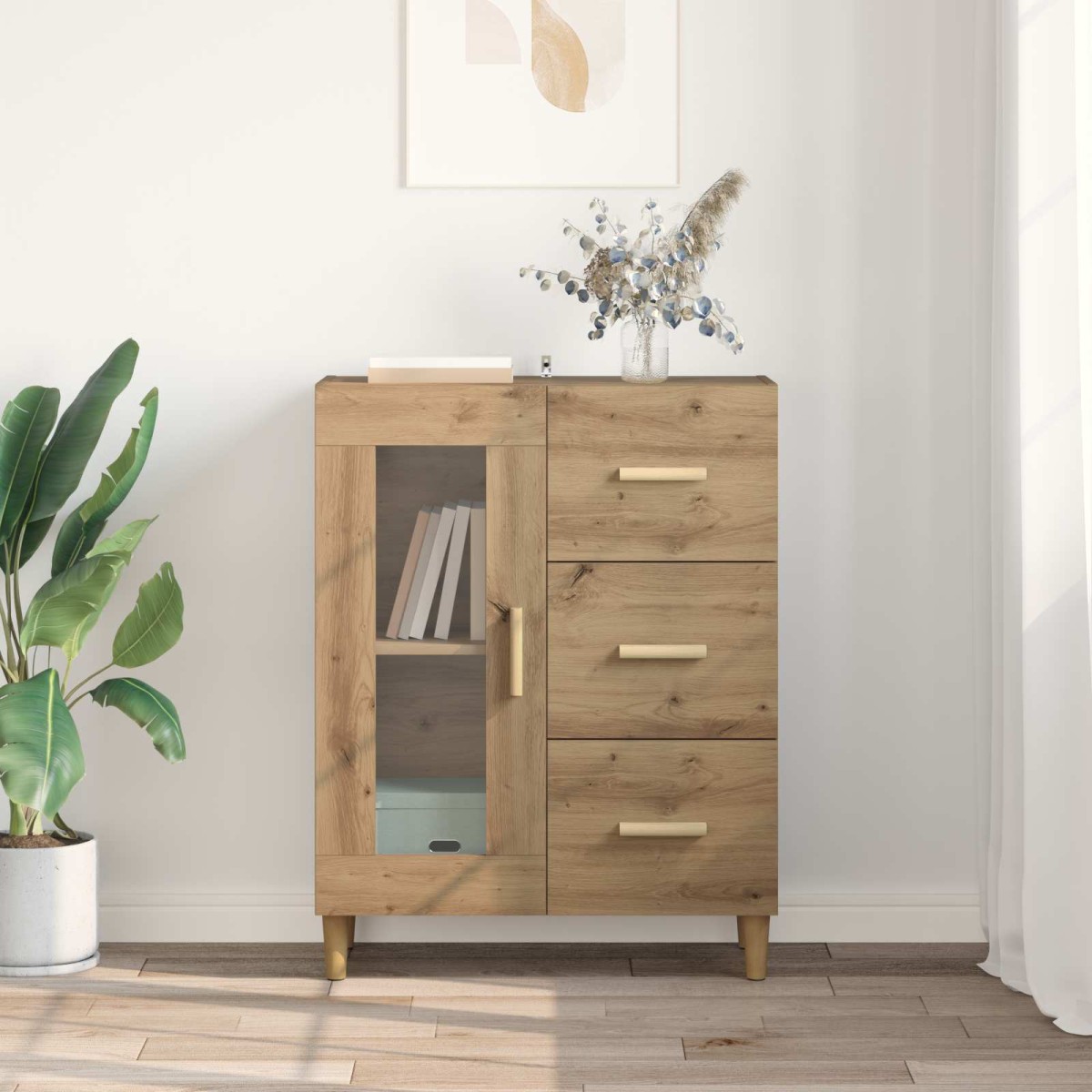 vidaXL Πλαϊνό γραφείο Artisan Oak 69,5 x 34 x 90 εκ.
