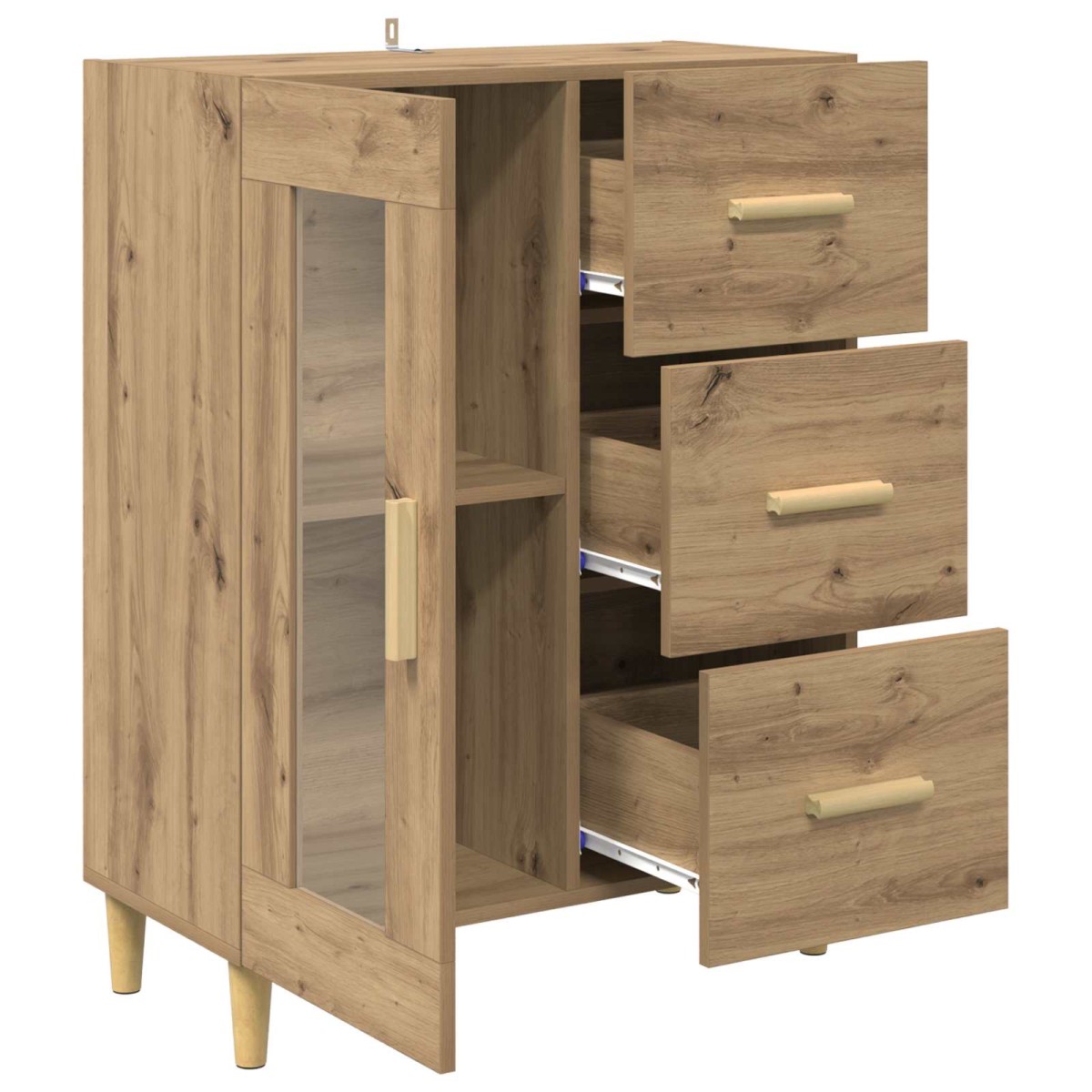 vidaXL Πλαϊνό γραφείο Artisan Oak 69,5 x 34 x 90 εκ.