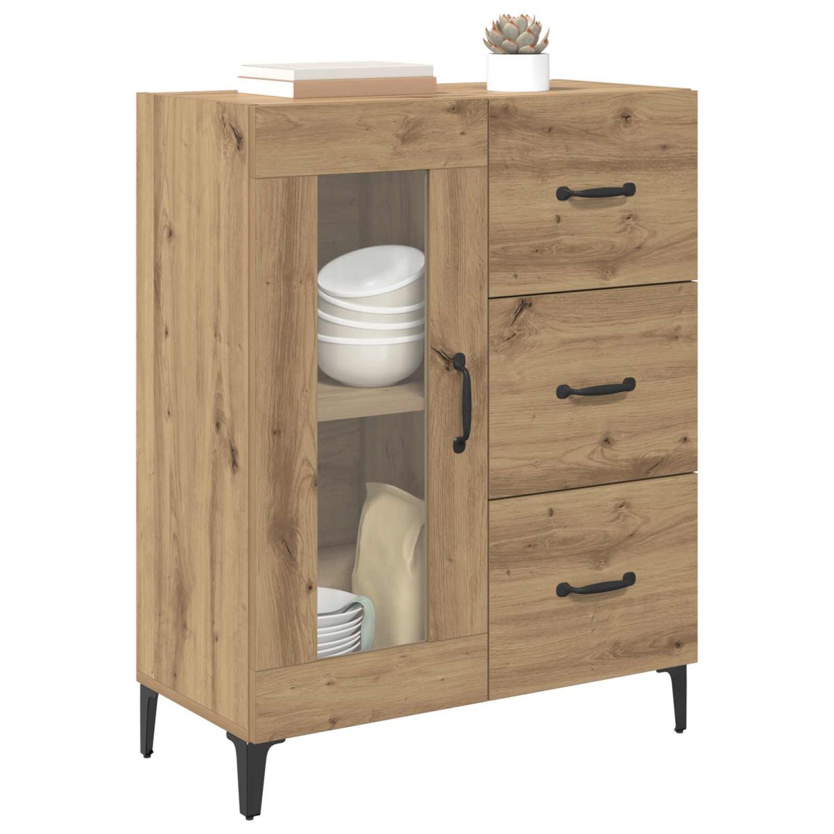 vidaXL Πλαϊνό γραφείο Artisan Oak 69,5 x 34 x 90 εκ.