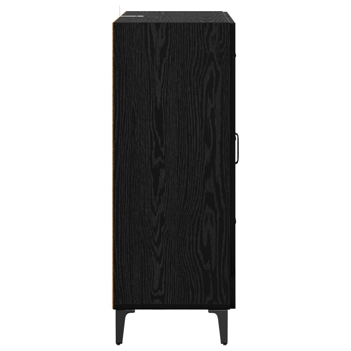 vidaXL Πλαϊνό γραφείο με συρτάρι Μαύρη Οξυά 69,5 x 34 x 90 εκ.