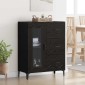 vidaXL Πλαϊνό γραφείο με συρτάρι Μαύρη Οξυά 69,5 x 34 x 90 εκ.