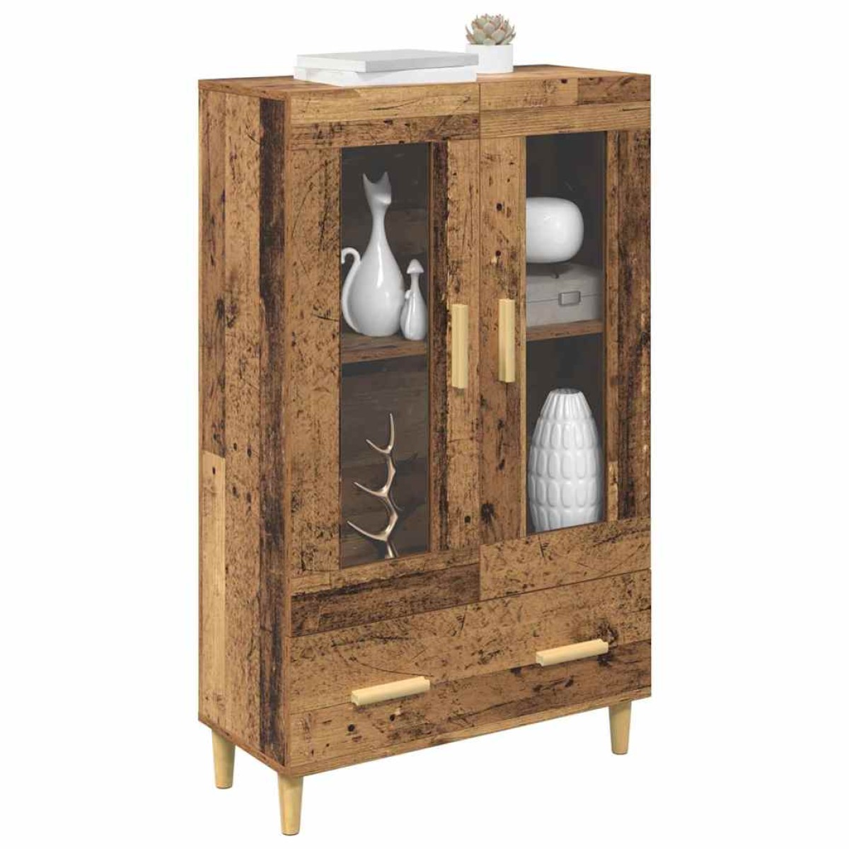 vidaXL Highboard Παλιό Ξύλο 70 x 31 x 115 εκ Επεξεργασμένο Ξύλο