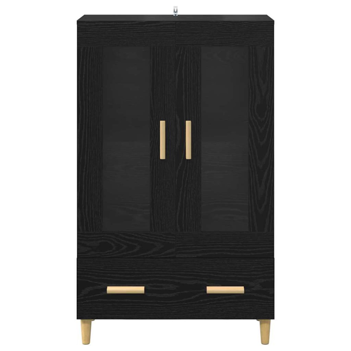 vidaXL Highboard Μαύρη Οξυά 70 x 31 x 115 εκ Επεξεργασμένο Ξύλο