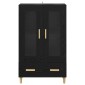 vidaXL Highboard Μαύρη Οξυά 70 x 31 x 115 εκ Επεξεργασμένο Ξύλο