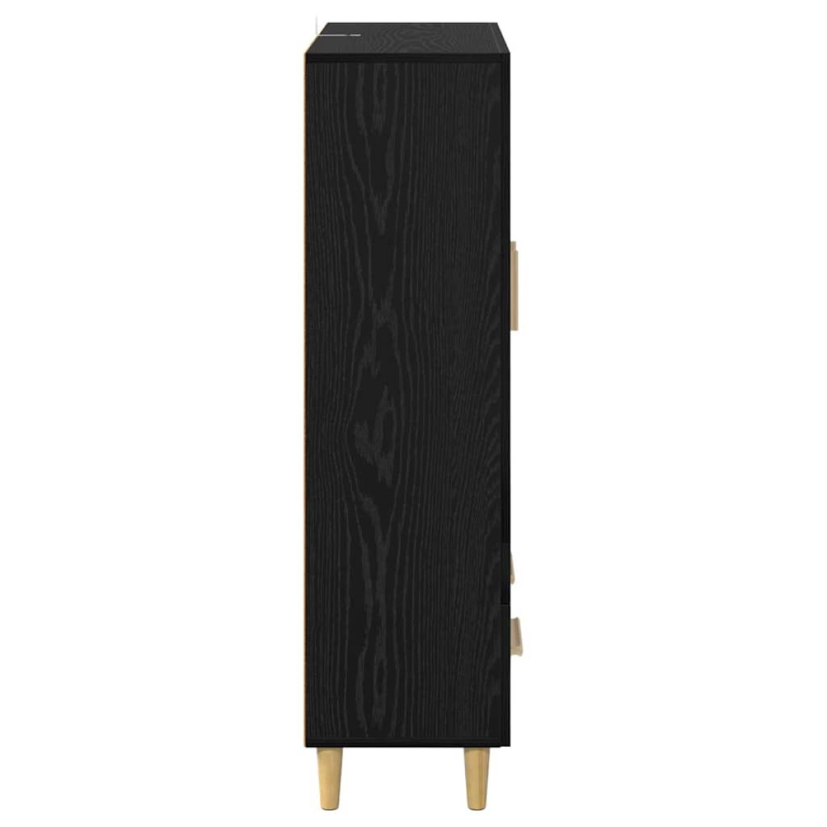 vidaXL Highboard Μαύρη Οξυά 70 x 31 x 115 εκ Επεξεργασμένο Ξύλο